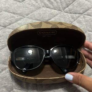 Black coach sunglasses with lenses with prescription